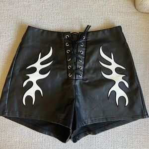 12th Tribe leather shorts